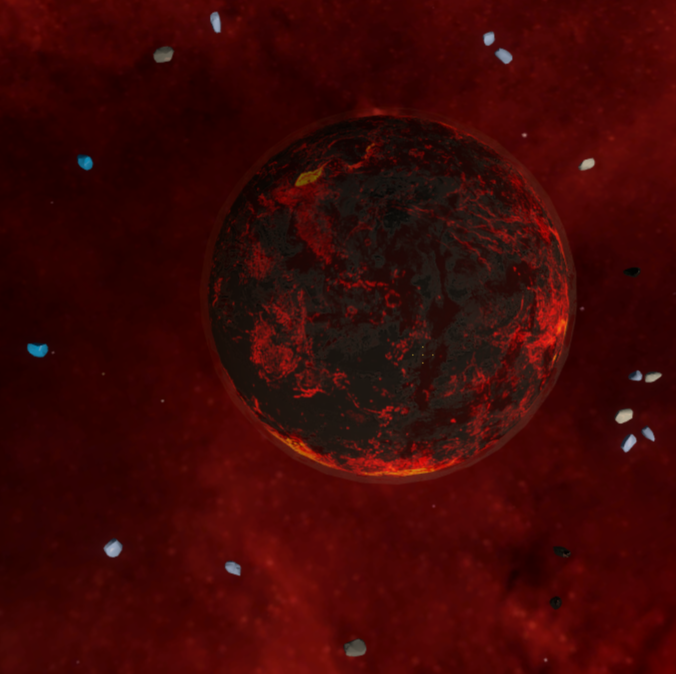 Ice asteroid field Ice asteroid field